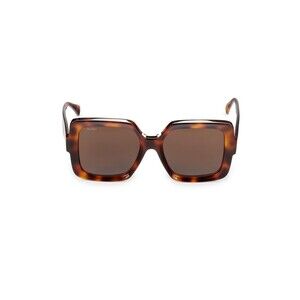 Max Mara 56mm Square Sunglasses Havana Brown Gradient NIB Made in Italy